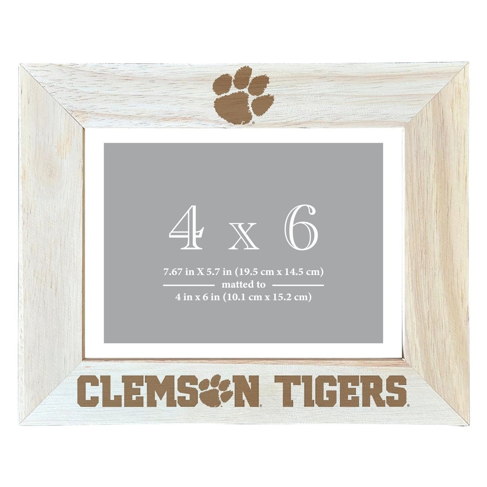 Clemson Tigers Wooden Photo Frame - Customizable 4 x 6 Inch - Elegant Matted Display for Memories Image 2