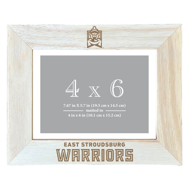 East Stroudsburg University Wooden Photo Frame - Customizable 4 x 6 Inch - Elegant Matted Display for Memories Image 2