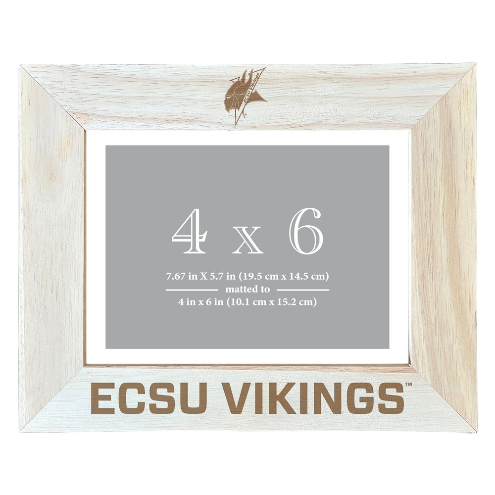 Elizabeth City State University Wooden Photo Frame - Customizable 4 x 6 Inch - Elegant Matted Display for Memories Image 2