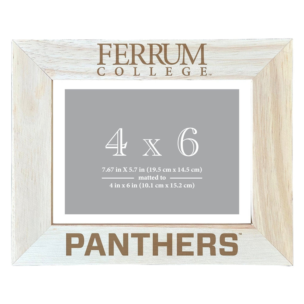 Ferrum College Wooden Photo Frame - Customizable 4 x 6 Inch - Elegant Matted Display for Memories Image 2