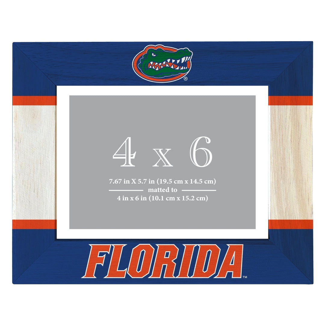 Florida Gators Wooden Photo Frame - Customizable 4 x 6 Inch - Elegant Matted Display for Memories Image 1