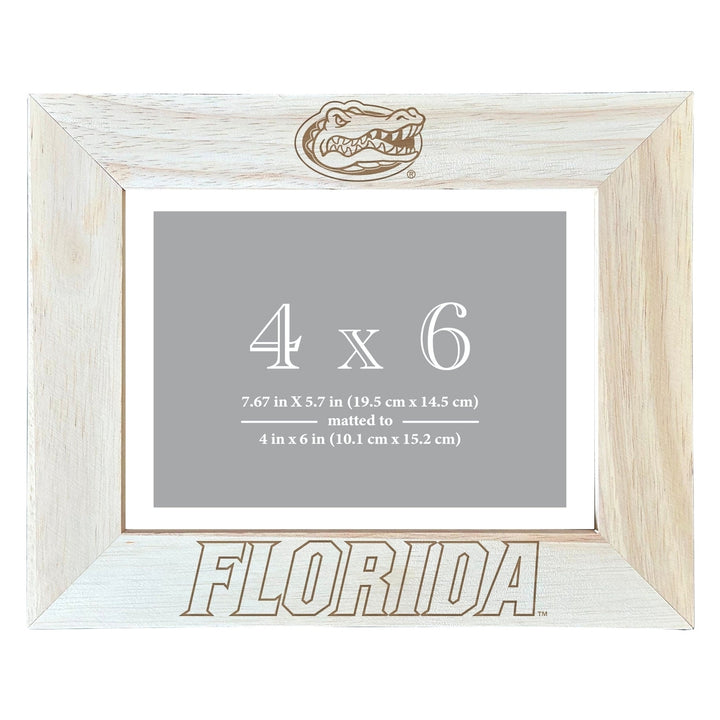 Florida Gators Wooden Photo Frame - Customizable 4 x 6 Inch - Elegant Matted Display for Memories Image 2