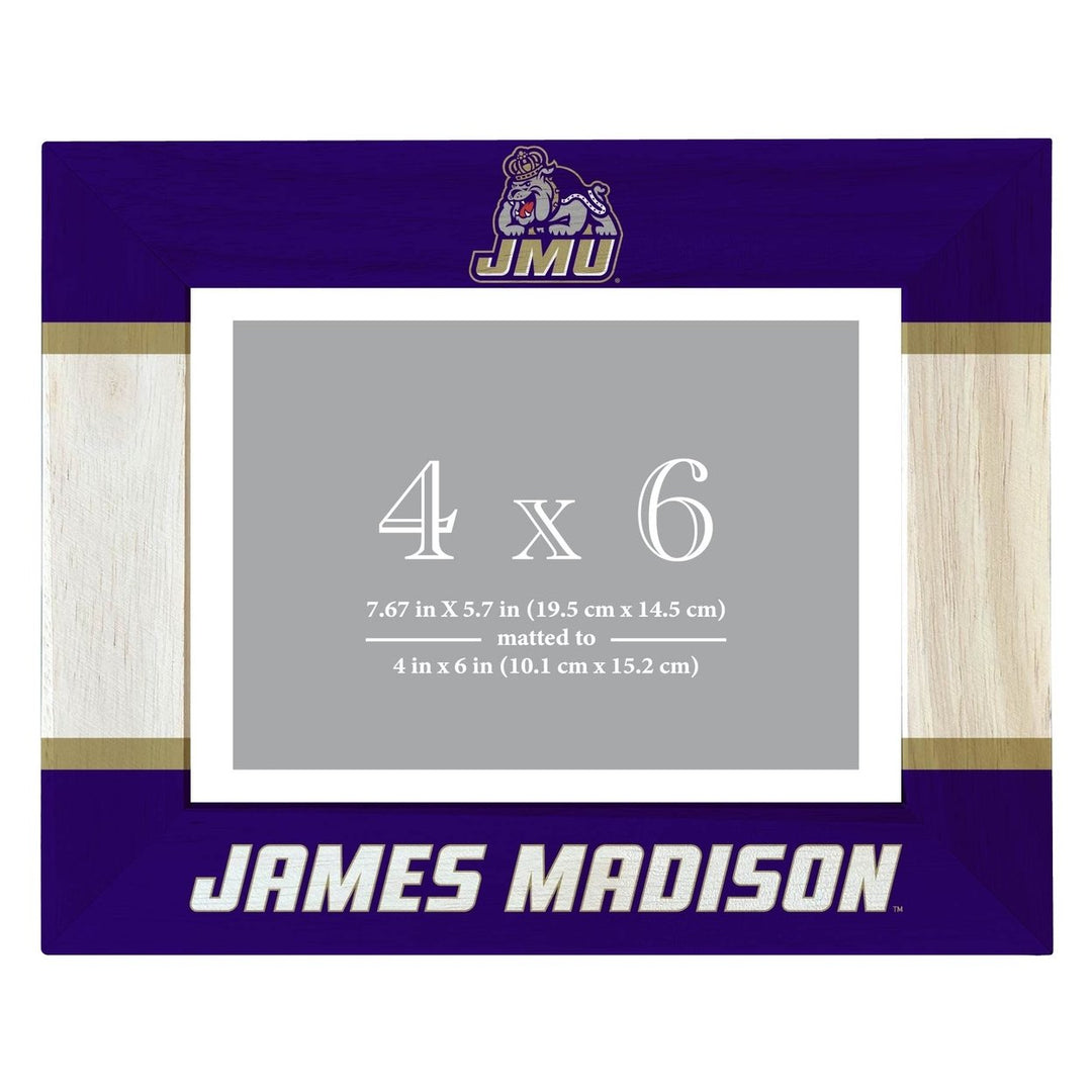 James Madison Dukes Wooden Photo Frame - Customizable 4 x 6 Inch - Elegant Matted Display for Memories Image 1