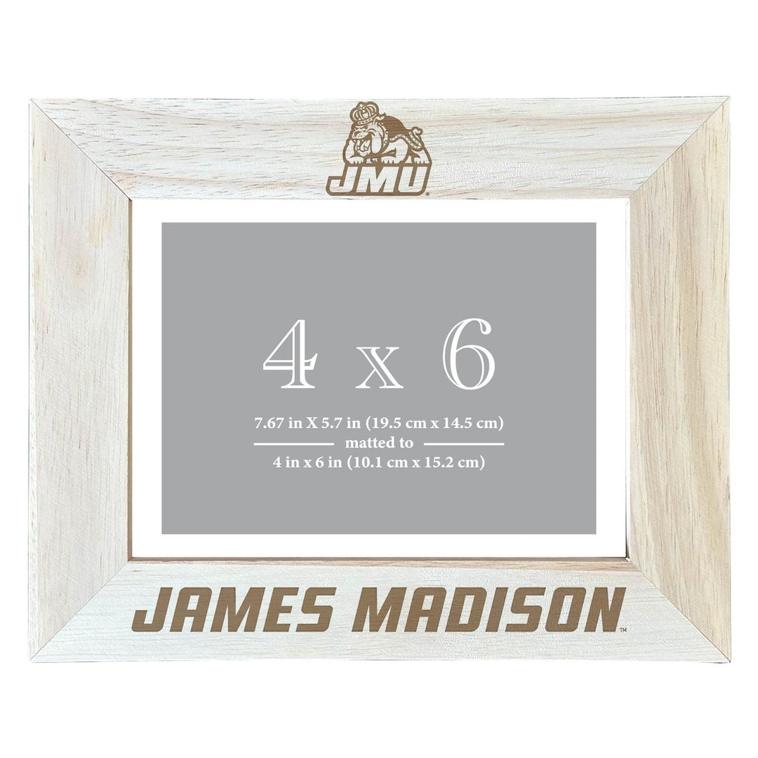 James Madison Dukes Wooden Photo Frame - Customizable 4 x 6 Inch - Elegant Matted Display for Memories Image 1