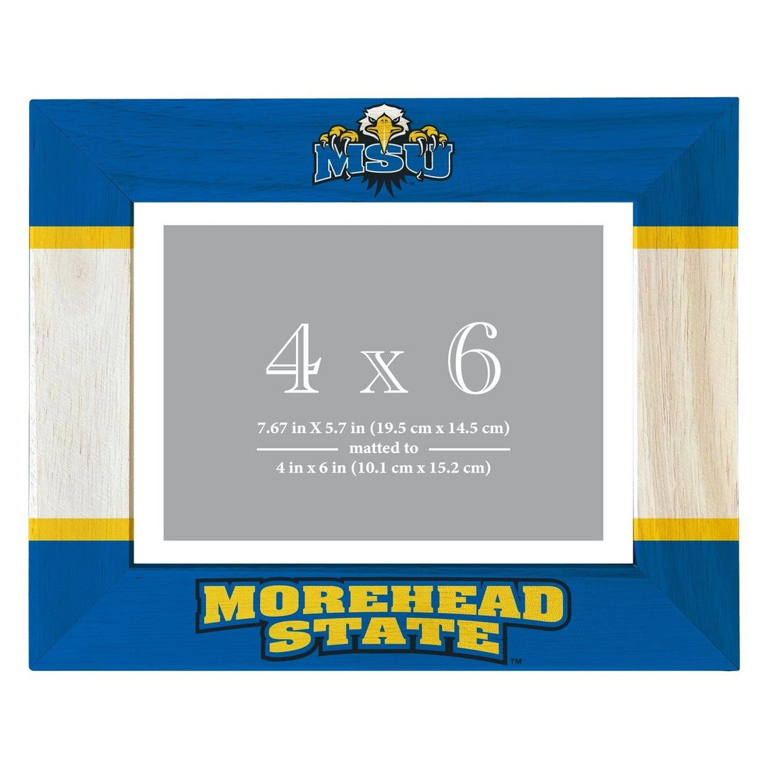 Morehead State University Wooden Photo Frame - Customizable 4 x 6 Inch - Elegant Matted Display for Memories Image 1