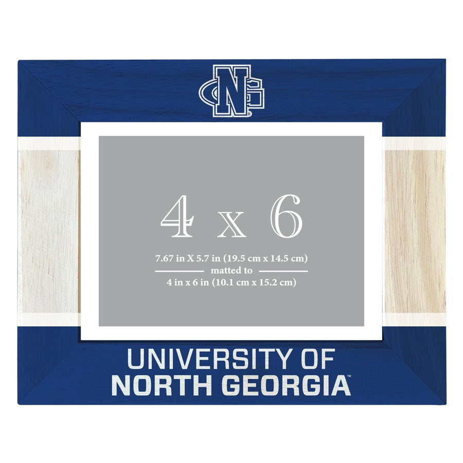 North Georgia Nighhawks Wooden Photo Frame - Customizable 4 x 6 Inch - Elegant Matted Display for Memories Image 1