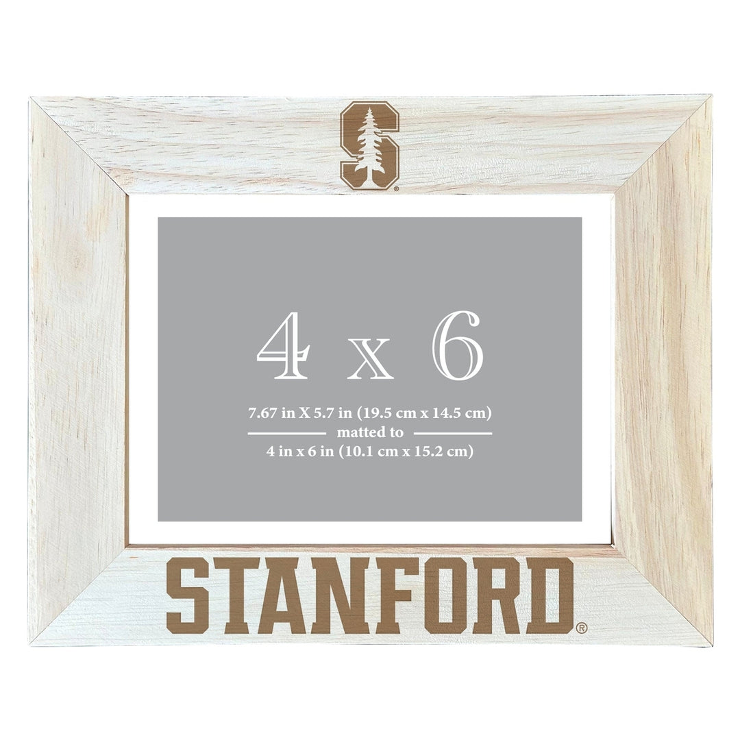 Stanford University Wooden Photo Frame - Customizable 4 x 6 Inch - Elegant Matted Display for Memories Image 2