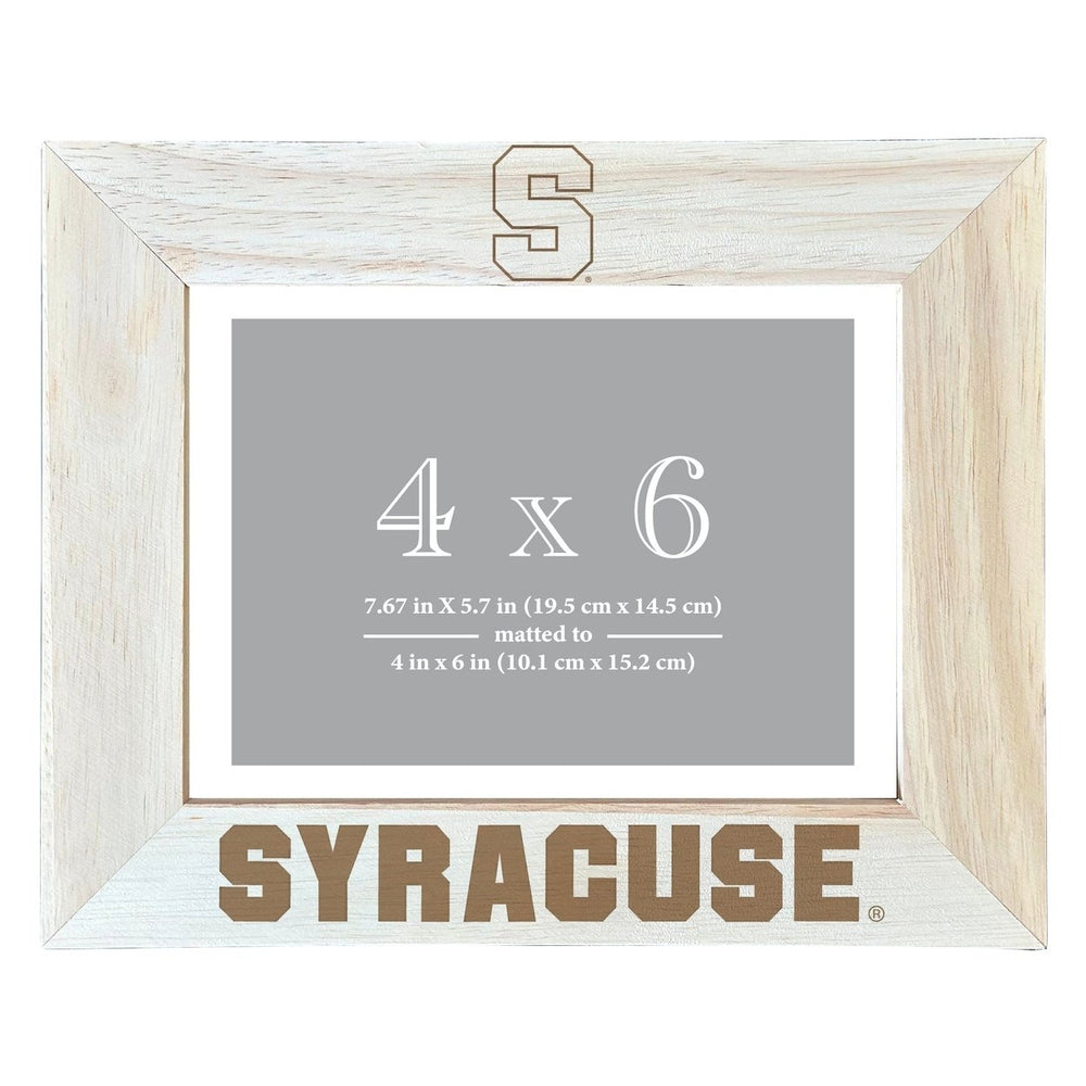 Syracuse Orange Wooden Photo Frame - Customizable 4 x 6 Inch - Elegant Matted Display for Memories Image 2