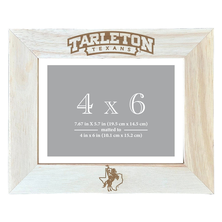 Tarleton State University Wooden Photo Frame - Customizable 4 x 6 Inch - Elegant Matted Display for Memories Image 2