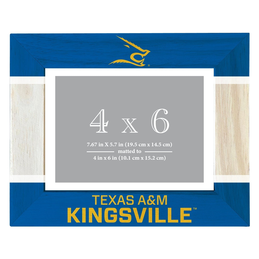 Texas AandM Kingsville Javelinas Wooden Photo Frame - Customizable 4 x 6 Inch - Elegant Matted Display for Memories Image 1