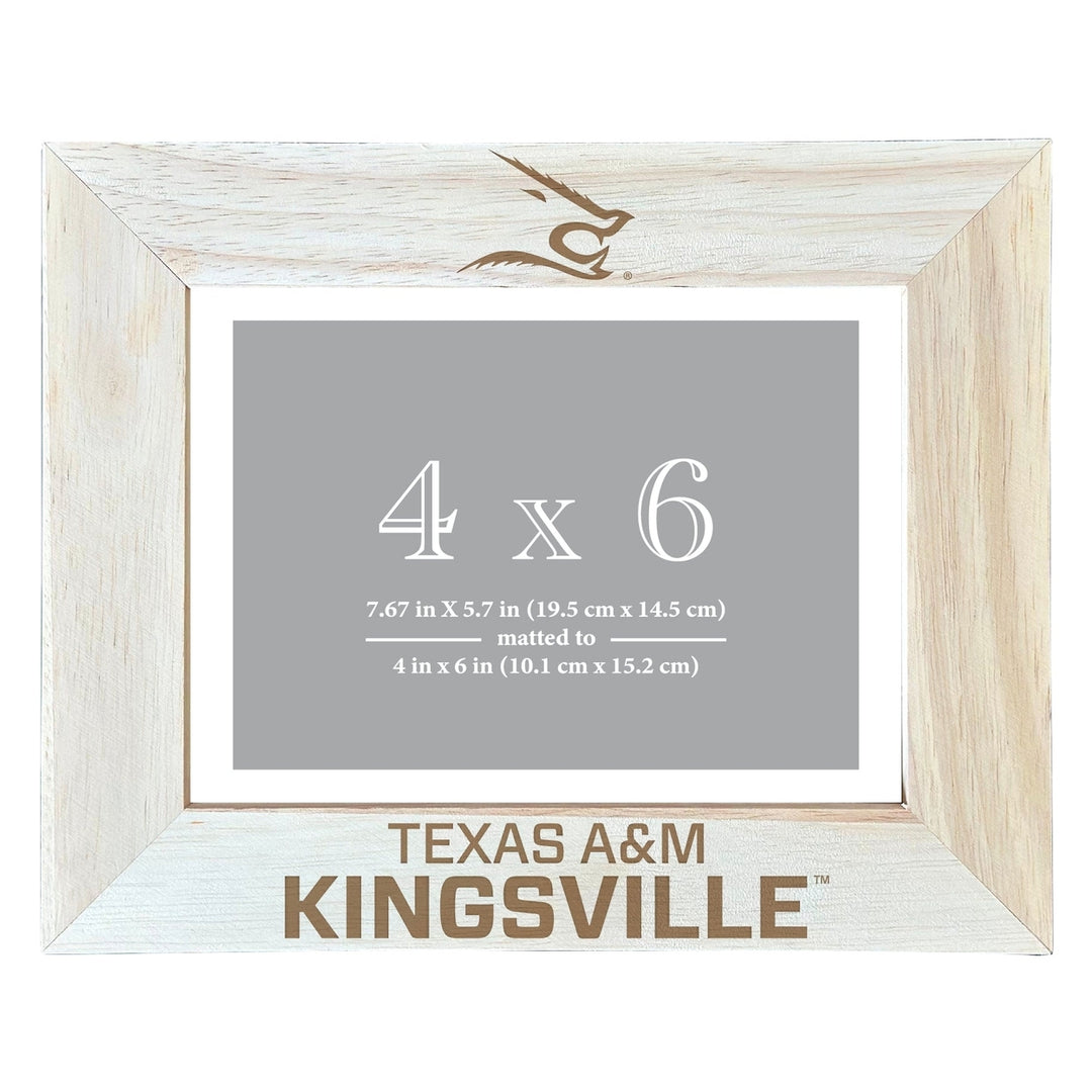 Texas AandM Kingsville Javelinas Wooden Photo Frame - Customizable 4 x 6 Inch - Elegant Matted Display for Memories Image 2