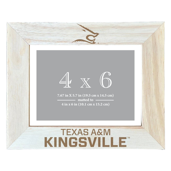 Texas AandM Kingsville Javelinas Wooden Photo Frame - Customizable 4 x 6 Inch - Elegant Matted Display for Memories Image 2