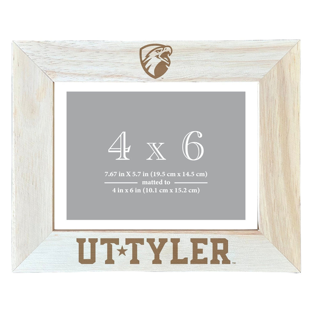 The University of Texas at Tyler Wooden Photo Frame Matted to 4 x 6 Inch Image 2