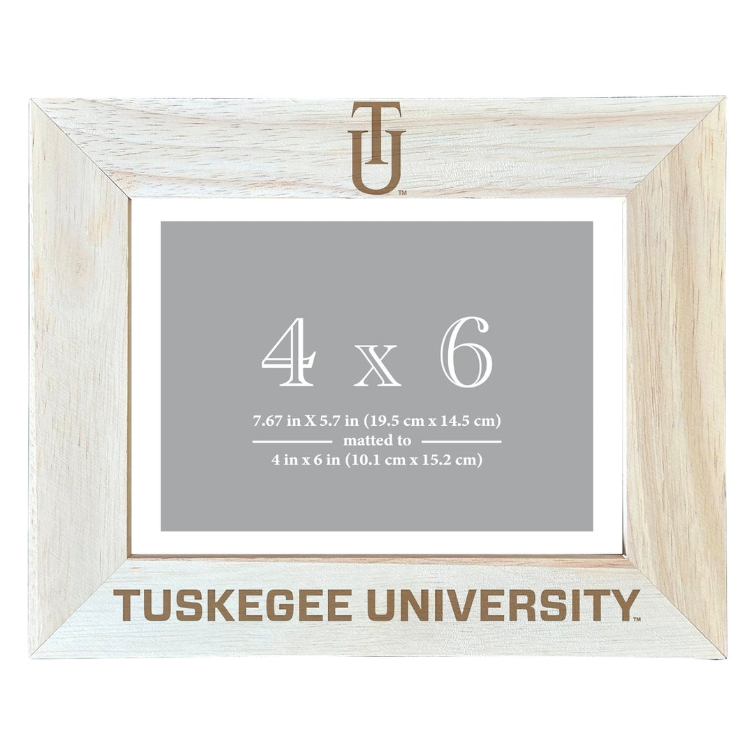 Tuskegee University Wooden Photo Frame - Customizable 4 x 6 Inch - Elegant Matted Display for Memories Image 2