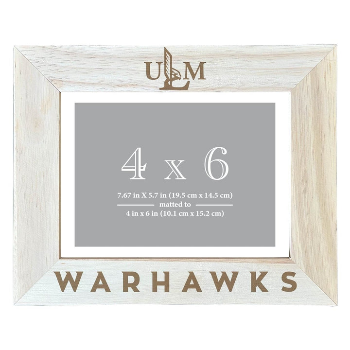 University of Louisiana Monroe Wooden Photo Frame - Customizable 4 x 6 Inch - Elegant Matted Display for Memories Image 2