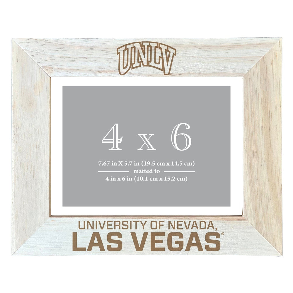 UNLV Rebels Wooden Photo Frame - Customizable 4 x 6 Inch - Elegant Matted Display for Memories Image 2