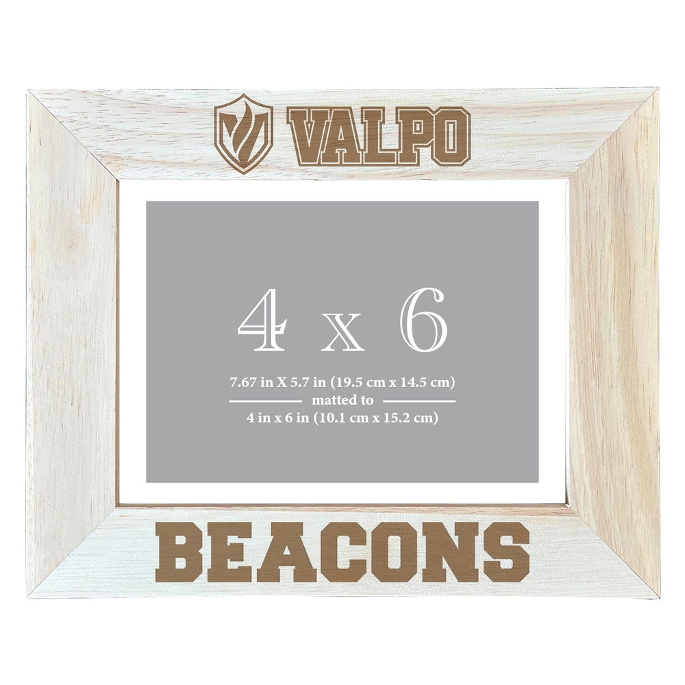 Valparaiso University Wooden Photo Frame - Customizable 4 x 6 Inch - Elegant Matted Display for Memories Image 2