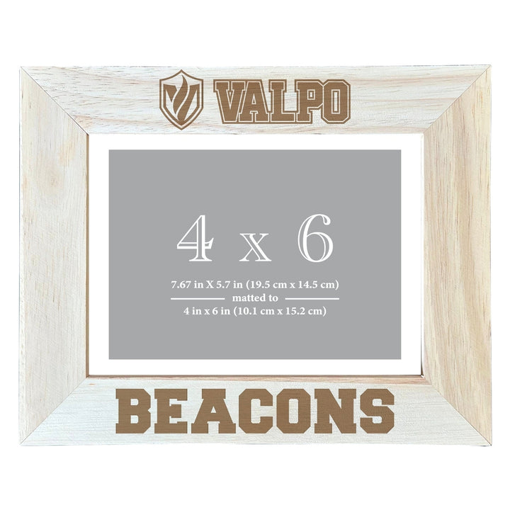 Valparaiso University Wooden Photo Frame - Customizable 4 x 6 Inch - Elegant Matted Display for Memories Image 2