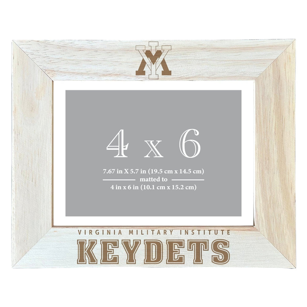 VMI Keydets Wooden Photo Frame - Customizable 4 x 6 Inch - Elegant Matted Display for Memories Image 2