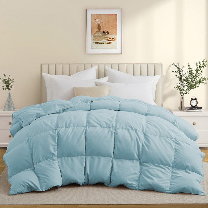 Puredown White Goose Feather Down Comforter All Seasons Twin Full King Cal King Image 1