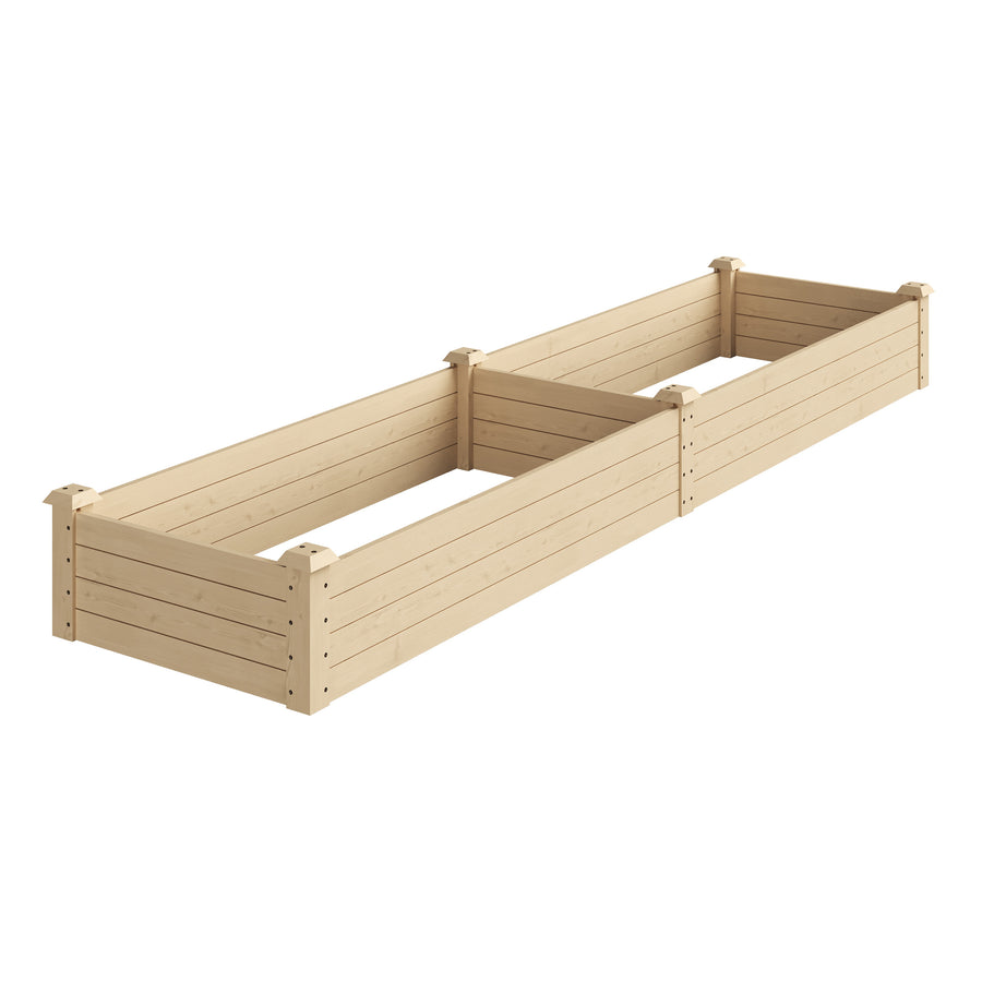 Raised Garden Bed - 8ftx2ft Wood Planter Box with Open Bottom - Easy-to-Assemble Elevated Flower Bed for Vegetables or Image 1