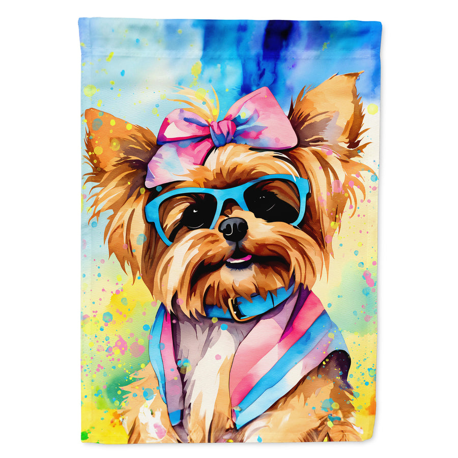 Yorkshire Terrier Hippie Dawg House Flag Image 1