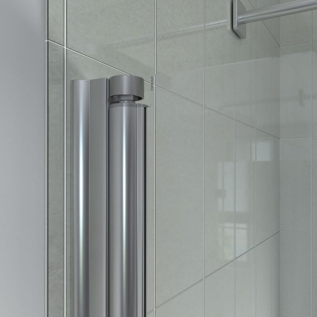 Aero 30x72 Bi-Folding Shower Door Chrome Finish 1/4in Clear Glass Panels Image 10