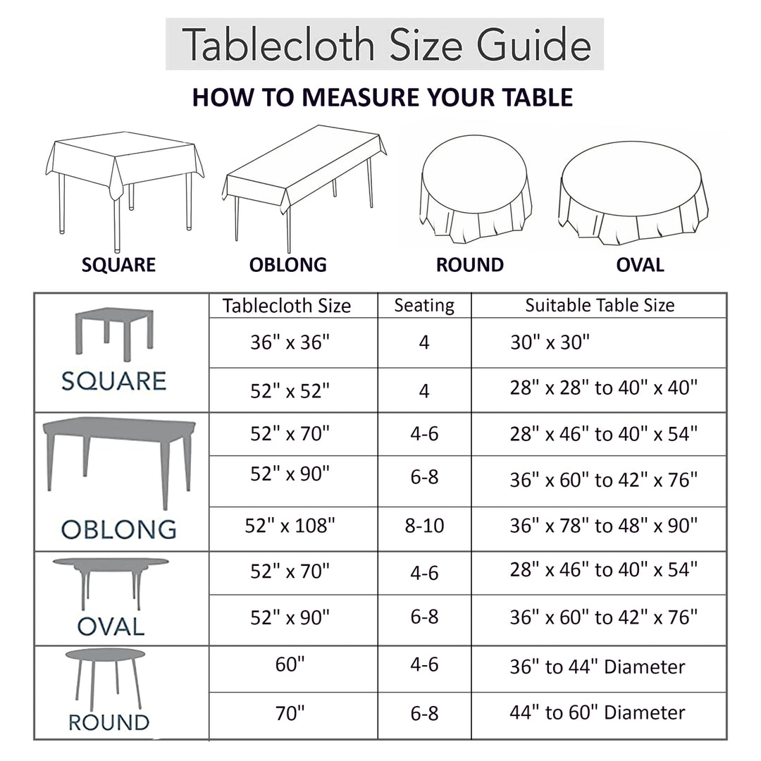 Waterproof PVC Vinyl Tablecloth 2-Pack Flannel Back Oil Proof Various Sizes Image 12