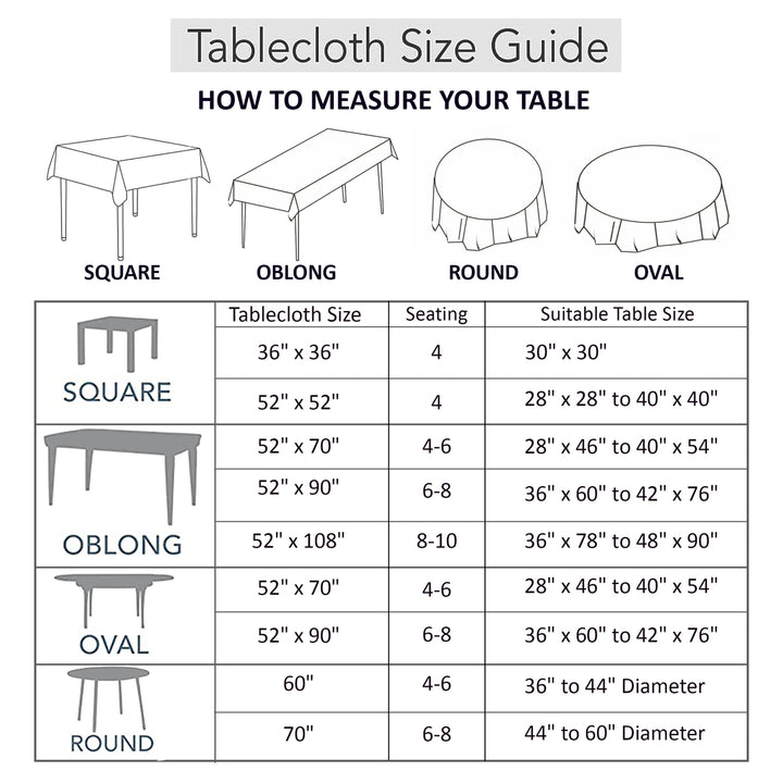 Waterproof PVC Vinyl Tablecloth 2-Pack Flannel Back Oil Proof Various Sizes Image 12