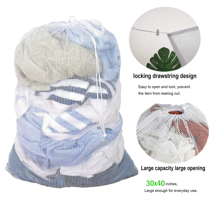 Heavyweight Oversized Laundry Storage Bag 40x30 Locking Drawstring Closure Image 10