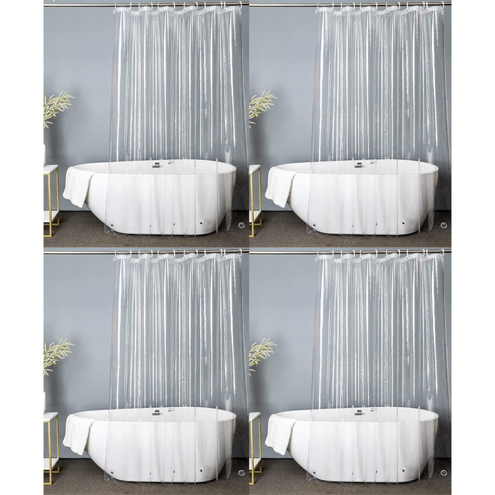 2-Pack: Premium Heavy Weight Clear Shower Curtain Liner 70"x84" Image 3