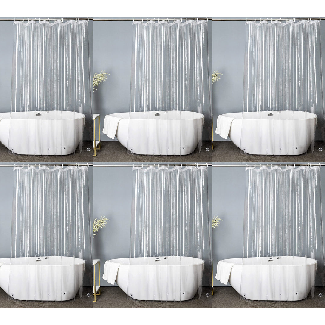 Premium Heavy Weight Clear Shower Curtain-Liner 70"x84" Image 4