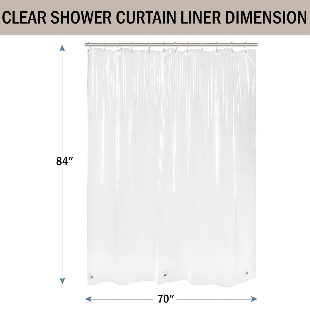 Premium Heavy Weight Clear Shower Curtain-Liner 70"x84" Image 9