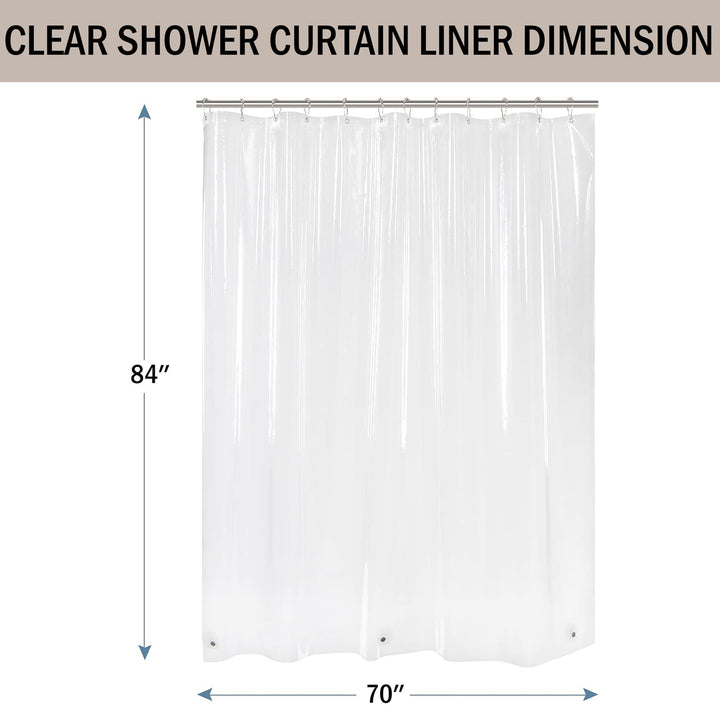 Premium Heavy Weight Clear Shower Curtain-Liner 70"x84" Image 9