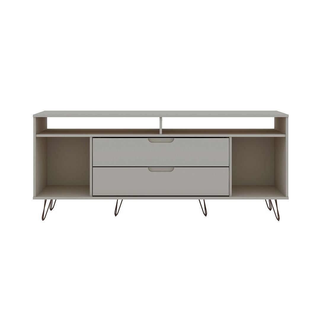 Rockefeller 62.99 TV Stand with Metal Legs and 2 Drawers Image 5