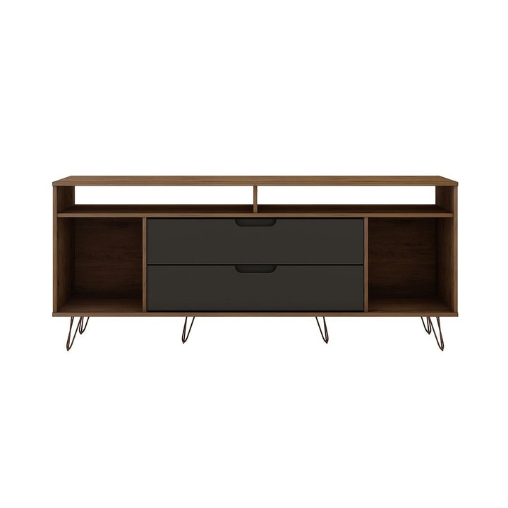 Rockefeller 62.99 TV Stand with Metal Legs and 2 Drawers Image 8