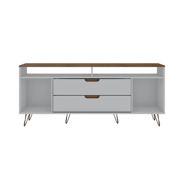 Rockefeller 62.99 TV Stand with Metal Legs and 2 Drawers Image 9