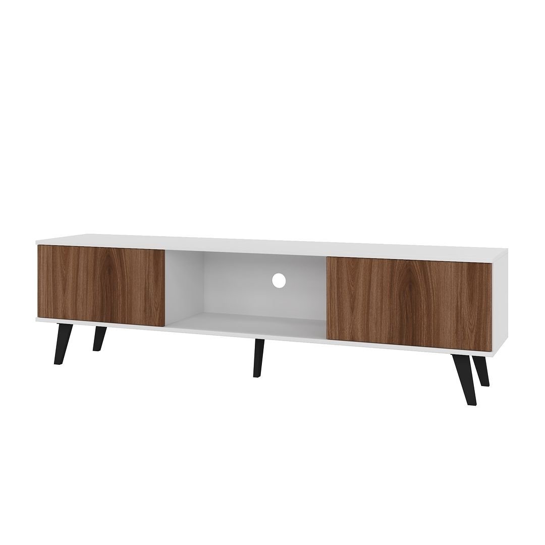 Doyers 70.87 Mid-Century Modern TV Stand with Concealed Shelves and Display Space Image 1