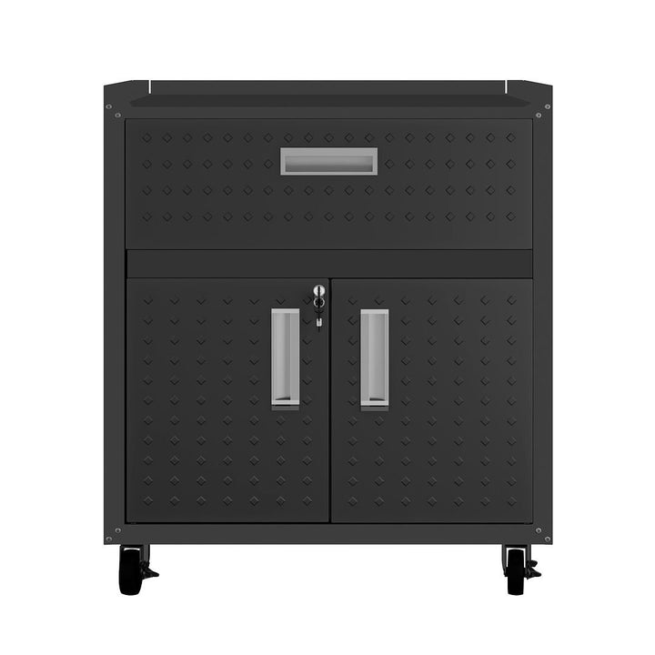 3-Piece Fortress Mobile Space-Saving Steel Garage Cabinet and Worktable 5.0 y Image 3