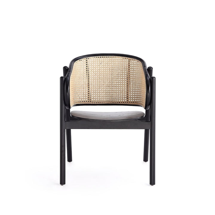 Versailles Armchair in Black and Natural Cane - Set of 2 Image 5