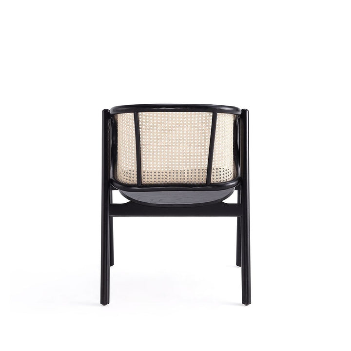 Versailles Armchair in Black and Natural Cane - Set of 2 Image 8
