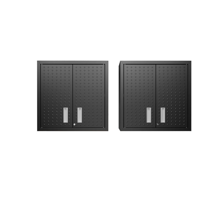 Fortress 30" Floating Textured Metal Garage Cabinet with Adjustable Shelves y - Set of 2 Image 1