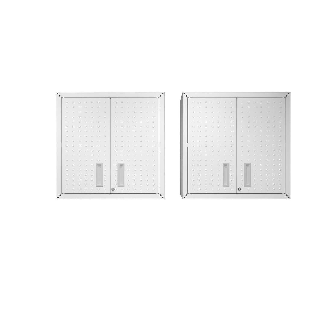 Fortress 30 Floating Metal Garage Cabinet Set of 2 with Adjustable Shelves Image 1