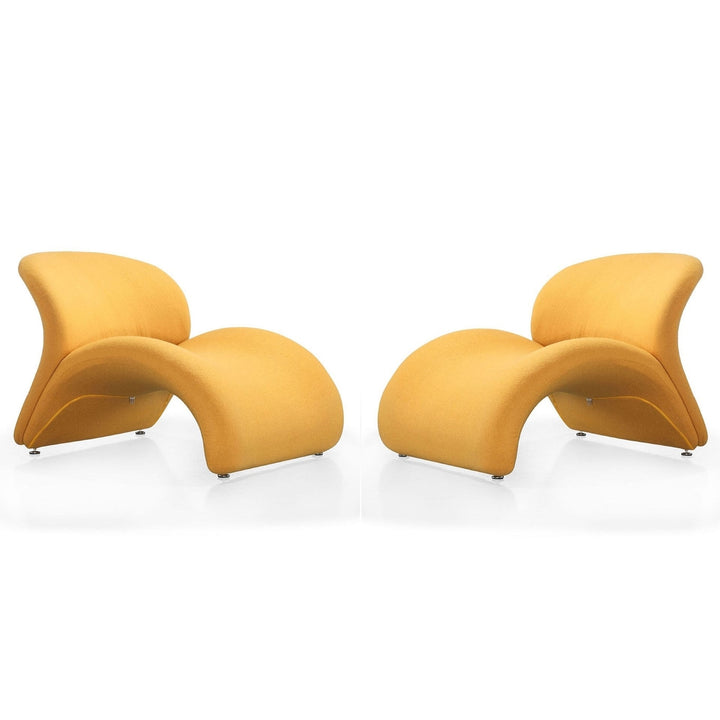 Rosebud Fuchsia Wool Blend Accent Chair (Set of 2) Image 5