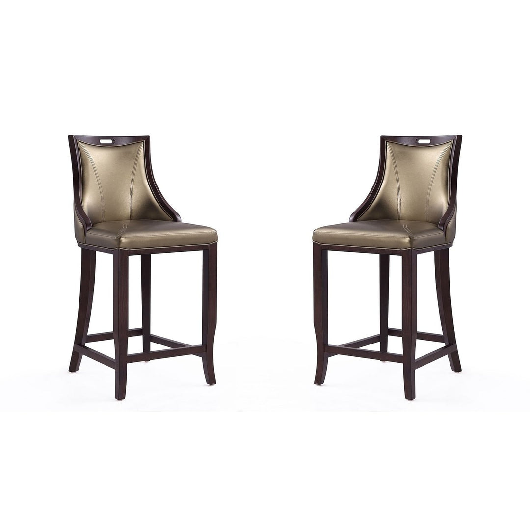 Emperor Faux Leather Barstool (Set of 2) Image 1