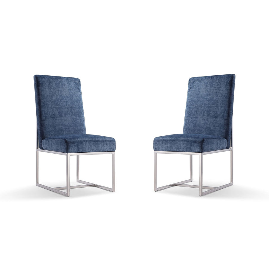 Element Blue Velvet Dining Armchair (Set of 2) Image 1