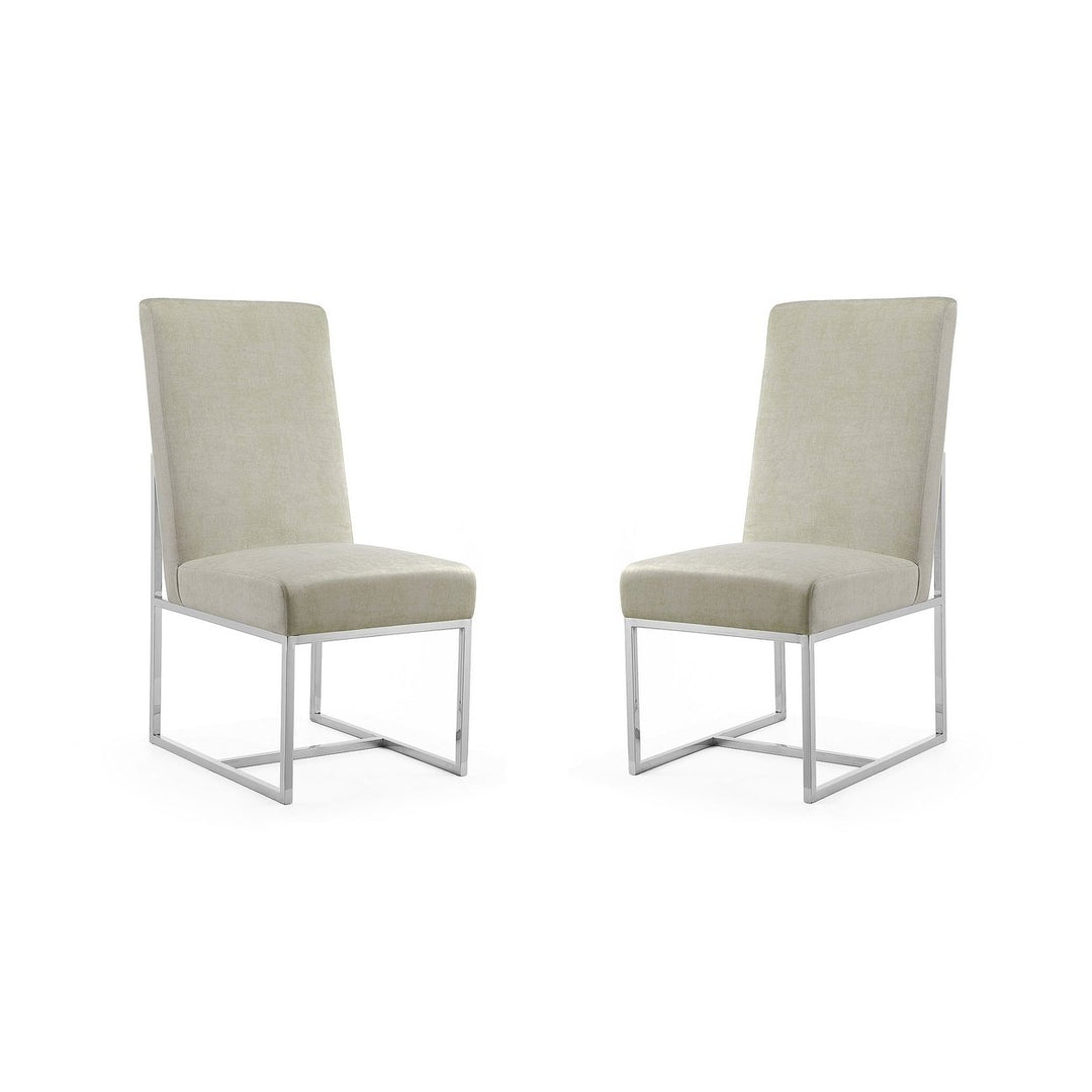 Element Blue Velvet Dining Armchair (Set of 2) Image 5