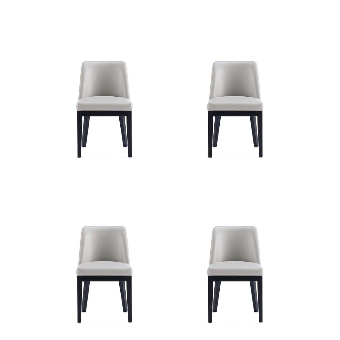 Gansevoort Modern Faux Leather Dining Chair Set of 4 Arm Armless Comfortable Seating Image 1