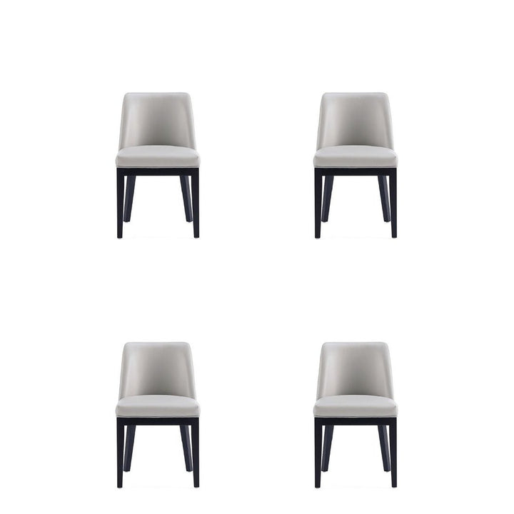 Gansevoort Modern Faux Leather Dining Chair Set of 4 Arm Armless Comfortable Seating Image 1