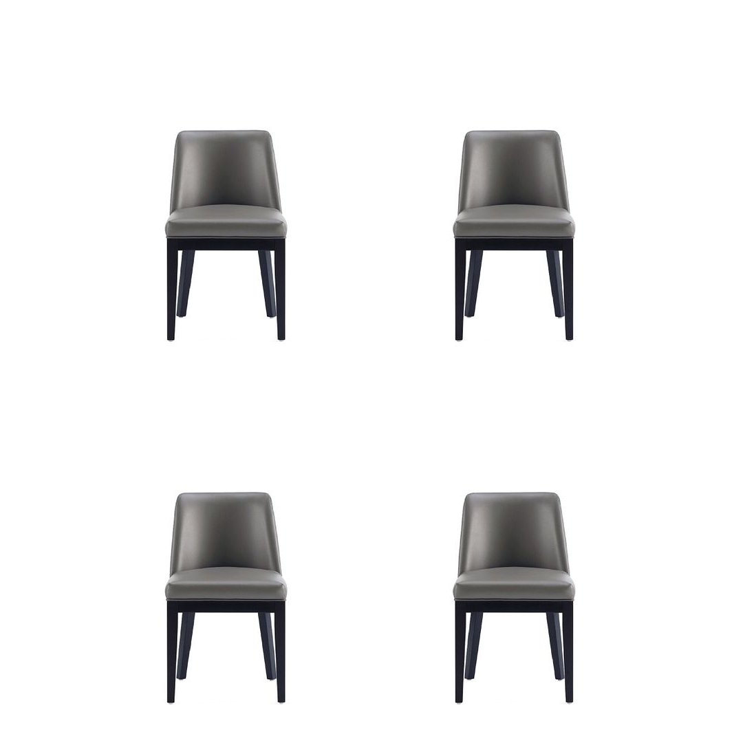 Gansevoort Modern Faux Leather Dining Chair Set of 4 Arm Armless Comfortable Seating Image 1